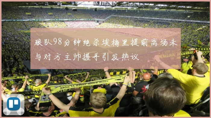 狼队98分钟绝杀埃梅里提前离场未与对方主帅握手引发热议